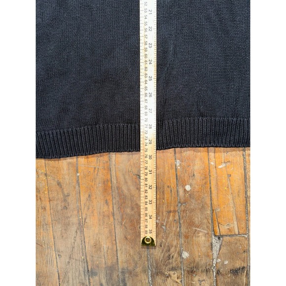 Mendocino Sweater Mens XL Black Ribbed Hem & Cuff Long Sleeve V Neck Pullover - Picture 4 of 7